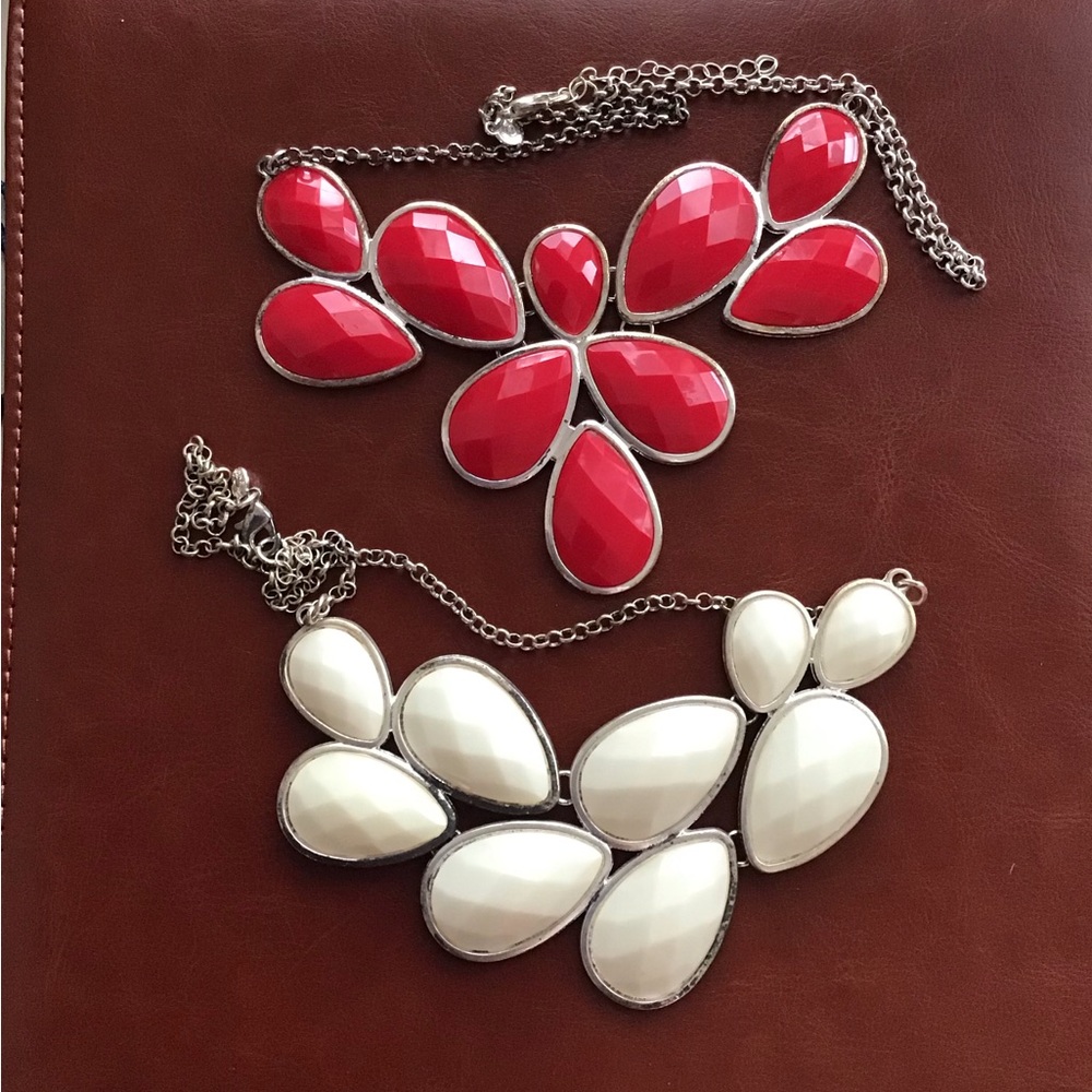2 statement necklaces